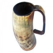 HIGH QUALITY NATURAL OX HORN HALF BURN <b>CUP</b> CARVED Customized Horn Viking Drinking Beer Mug for Christmas Occasion - Product Image 2