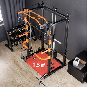 Multi Function Smith Machine <b>Strength</b> <b>Training</b> Station for Home Gym Squat Rack Cable Crossover Lat Pulldown - Product Image 6