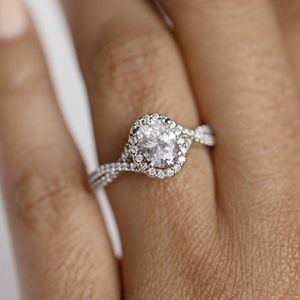 Oval Cut Halo Engagement <b>Ring</b> for Women in Rose Gold & 925 Silver Cute Style - Product Image 1