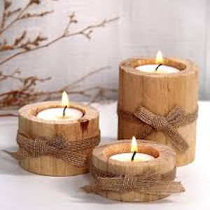 Candelabro de Madera Natural Hecho a Mano para Decoración del Hogar, Diseño Clásico, Tamaño Personalizable, para 6 Velas, Estilo Escalera, Decoración Exquisita - Product Image 3