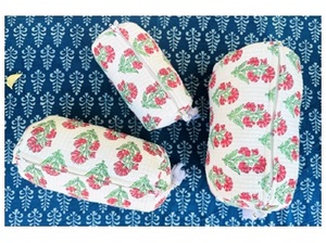 Jaipur Boho Chic voyage pour trousse de toilette ensemble doux Durable léger pur coton tissu main bloc imprimé fermeture éclair pour cadeaux - Product Image 4