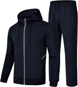Vente en gros de vêtements de sport avec logo personnalisé, survêtements, sweatshirts et pantalons de survêtement, ensemble deux pièces pour hommes, survêtements de haute qualité à fermeture éclair pour hommes - Product Image 4