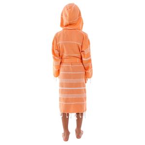 Basic Kids Bathrobes Beach <b>Towels</b> Customized <b>Hooded</b> Poncho Wholesale Custom Embroidery Logo Packaging 100% Cotton Pestemal - Product Image 2