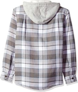 Quilted Plaid Coat Button Down Plaid Button up Winter <b>Jackets</b> Long Sleeve <b>Sherpa</b> Fleece Lined Hooded Flannel Shirt <b>Jacket</b> <b>Men</b> - Product Image 4