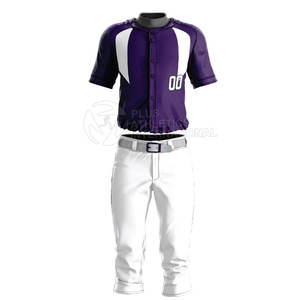 Uniforme de béisbol de ajuste de jugador con pantalones de cintura elástica y uniforme de béisbol personalizado sublimado con parche personalizado - Product Image 1