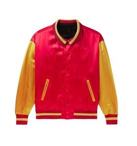 เสื้อแจ็คเก็ตเวอร์ซิตี้คุณภาพสูงแบบกำหนดเอง เสื้อแจ็คเก็ตผ้าซาตินเรียบสำหรับผู้ชาย เสื้อแจ็คเก็ตผ้าซาตินเวอร์ซิตี้สำหรับผู้ชาย - Product Image 1