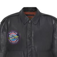 Chaqueta de vuelo de cuero para hombre con forro de piel extraíble y Estilo clásico-Ideal para pilotos y entusiastas de la moda