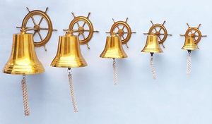 Solid Brass <b>Door</b> Decoration Vintage Nautical Silk <b>Screen</b> Bell Wall Hanging Design Polished Finish Featuring Music-Themed Ship - Product Image 6
