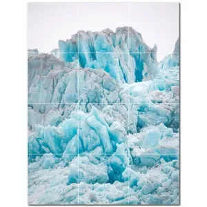 Glacier Cerámica Azulejo Mural PT500741 24 \ "W X 18 \" H Juego de 12 6x6 Azulejos de cerámica - Product Image 1