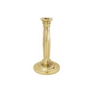 Bougeoir en métal de style moderne pour la décoration de la maison et du jardin de Noël, support de bougie de finition de forme ronde plaqué or - Product Image 1