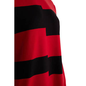 เสื้อทูนิคถักลายทางสีแดงลำลอง ผสมผสานขนแคชเมียร์ - Product Image 2