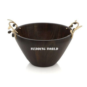 Bol à chocolat en bois bol doux de table décoratif pour la maison taille personnalisée bol à chocolat en bois de table Ramadan - Product Image 2