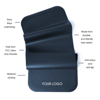 Tapis de yoga en caoutchouc PU YEWAYOGA, design léger et portable pour la pratique quotidienne, épaisseur personnalisable, qualité supérieure