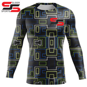 Camisas de compresión de manga larga para hombre para entrenamiento atlético Deportes Water Rash Guard Camisas de secado rápido - Product Image 4