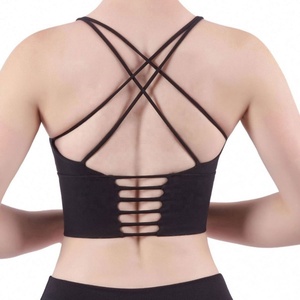 สปอร์ตบราเล่นโยคะสำหรับผู้หญิงสีทึบสำหรับเล่นฟิตเนสวิ่งเล่นยิม - Product Image 2