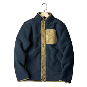 Windproof Reversible Fleece <b>Jackets</b> for <b>Men</b>, Hot Sell Zip <b>Sherpa</b> extra Thick Winter <b>Jacket</b> - Product Image 2