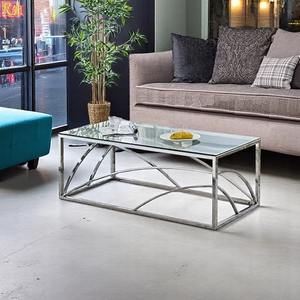 Mesa de Centro Rectangular Moderna y Ecológica de Mármol con Estante de Almacenamiento Abierto y Marco de Metal Negro para Sala de Estar o Recepción - Product Image 4