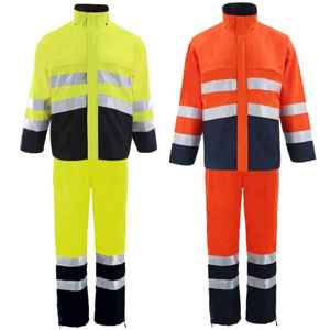 Miden International Custom Made Worker Safety Wear uniformes en polyester et coton respirant résistant au feu avec logo personnalisé - Product Image 1