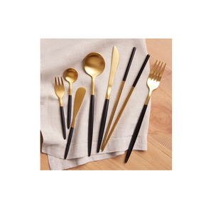 Cuillères Fourchettes Couteaux En Acier Inoxydable Couverts Ensemble Miroir Poli Cuisine Fête Dîner Mariage En Vrac Or Couverts Ensemble - Product Image 1