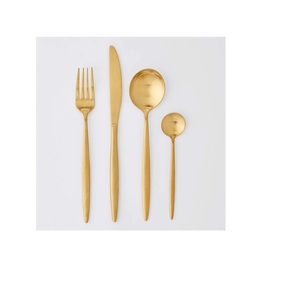 <b>Gold</b> Finished Stainless Steel Tableware Metal <b>Cutlery</b> <b>Set</b> Flatware <b>Set</b> Royal Dark Green Resin Handle Tabletop <b>Cutlery</b> <b>Set</b> - Product Image 2
