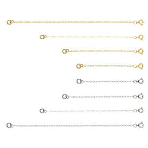 Chaîne d'extension Chakralume en argent plaqué 925 avec fermoir à ressort pour bracelet et collier, extension DIY, vente en gros, OEM - Product Image 4