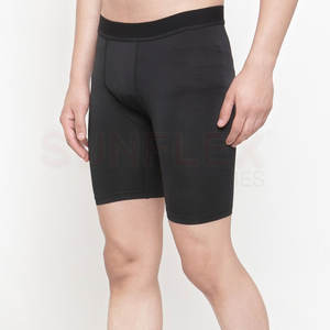 Pantalones cortos de compresión para hombre al por mayor con logotipo personalizado de secado rápido y cintura elástica con estilo de cintura media High Street Style Precio - Product Image 2