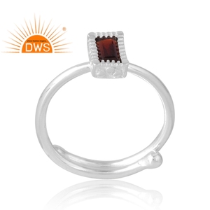 Hot Selling 925 Sterling <b>Silver</b> Natural <b>Garnet</b> Gemstone <b>Ring</b> Custom Jewelry For Women Gift For Her - Product Image 1