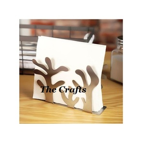 Fabuloso diseño vajilla soporte para pañuelos de acero inoxidable Color plata servilletero a precio razonable - Product Image 1