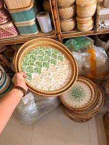 Bandeja de Mimbre de Lujo de Origen Vietnamita para Servir Vino, Queso, Fiestas o para Mejorar la Estética de la Sala de Estar, Artículo Decorativo Único - Product Image 3