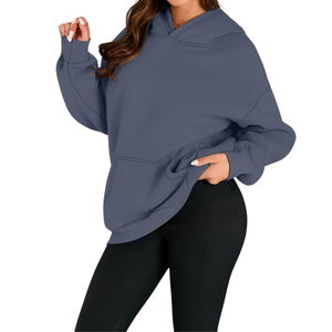 เสื้อสเวตเตอร์สวมหัวสวมหัวแบบมีฮู้ดผ้าคอตตอนขนแกะ100% สำหรับผู้หญิงเสื้อสเวตเชิ้ตปักคุณภาพสูงสวมใส่สบายระบายอากาศได้ดี - Product Image 3