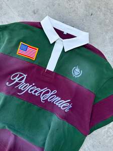 เสื้อเชิ้ตผู้ชายแขนสั้นลายทาง Project Wonder สีสันตัดกัน ทรงโอเวอร์ไซส์ สไตล์สตรีทแวร์ ผ้าฝ้ายกันยับ - Product Image 4