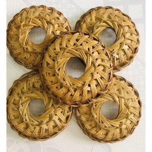 Natural Woven Bamboo <b>Trivet</b> Table Protector, Environmentally Friendly, Easy to Use Pot Coasters and Hot Plates - Product Image 4