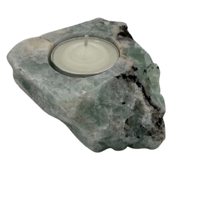 Portavelas de piedra natural de alta calidad, portavelas de ágata natural de fluorita arcoíris, mayorista de curación de Reiki de cristal de piedras preciosas - Product Image 3