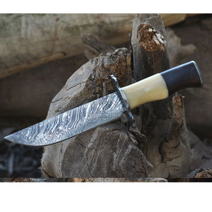 Couteaux de chasse de haute qualité avec manche en bois/os, nouveau design, acier Damas OEM, vente directe d'usine, prix bas - Product Image 4