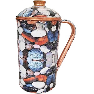 Best Product Quality Hammered Slim Copper Metal Water Storage <b>Jug</b> Kitchen Accessories Water Bottle Table Top Water Serving <b>Jug</b> - Product Image 4