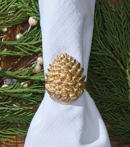 Best Quality Handcrafted Metal Gold <b>Pinecone</b> Napkin Ring For Restaurant Table Decor in Wholesale Price - Product Image 6