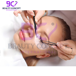 Custom Logo Plasma Black Curved Volume Eyelash Tweezer Set 45 90 Degree Volume Fiber Tip Lash Tweezers for Eyelash Extension - Product Image 2