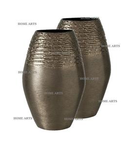 Ensemble de 2 vases à fleurs en laiton de qualité supérieure, différentes tailles, couleur or, pour mariage, écologiques, logo personnalisé - Product Image 5