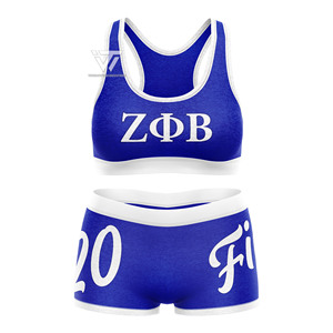 Custom Zeta Phi Beta Sorority Clothing 2-Piece Printed <b>Gym</b> Set Activewear Fitness Set Yoga Sets Greek Paraphernalia - Product Image 1