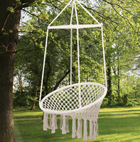 Balançoire suspendue en macramé moderne de haute qualité pour enfants bébé utilisation intérieure/extérieure corde de coton écologique faite à la main