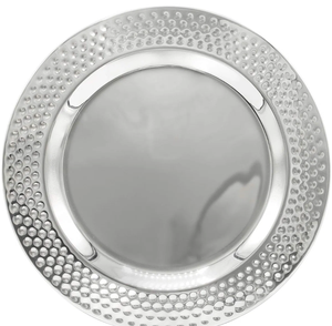 Placas de cargador con cuentas de plata transparente brillante de metal de aluminio redondo de boda de gran oferta para fiesta y decoración al mejor precio - Product Image 1