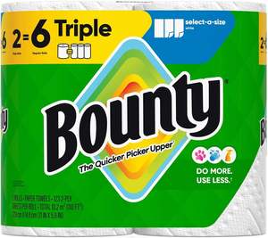 Toallas de Papel Bounty Select-A-Size, 6 Rollos Triples = 18 Rollos Regulares (3 Paquetes de 2) - Product Image 2