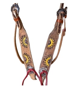 Cabecera de cuero ecuestre de calidad superior de Venta caliente, nuevo diseño occidental con características talladas a mano para montar - Product Image 3