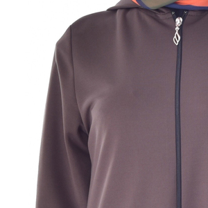 อาบายาสำหรับผู้หญิงมุสลิมสีพื้นมีกระเป๋าเสื้อผ้าอิสลามชุดมุสลิม - Product Image 5