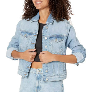 Veste en jean pour femmes de taille personnalisée Veste en jean décontractée de haute qualité pour la saison d'hiver Veste respirante fabriquée avec les meilleurs matériaux - Product Image 1