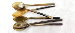 Luxury Horn <b>Spoon</b> with Mirror Polish Eco-Friendly Long Handle for Unique Gifts & <b>Table</b> Accessories-M/S SHAAD HANDICRAFTS - Product Image 6