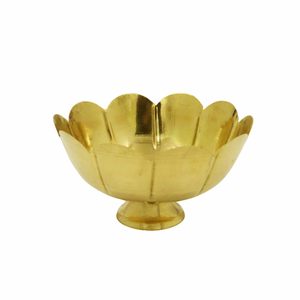 Cuenco de Latón Grabado con Forma de Loto | Cesta de Flores para el Hogar | Oficina | Frutero para Mesa de Comedor | Tazón para Servir de Cocina | Matrimonio - Product Image 2