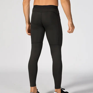 Leggings de compression respirants pour hommes sur mesure avec taille élastique et motif imprimé - Tissu en polyester pour la course à pied et le fitness - Product Image 2