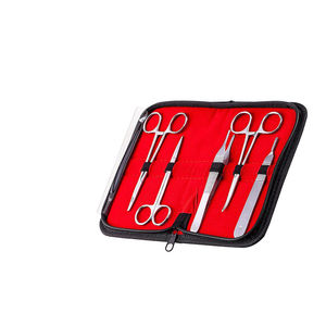 Kit de dissection pour expérience de laboratoire d'anatomie et de biologie avec lames de scalpel poignée de scalpel ensembles d'outils de forceps Adson avec étui en cuir - Product Image 1