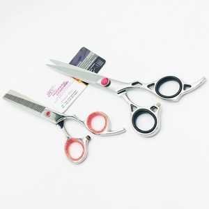 Ciseaux de coiffeur ensemble de ciseaux de coiffure coupe amincissement ciseaux de cheveux pour barbier revêtement de couleur personnalisé ciseaux pointus - Product Image 4